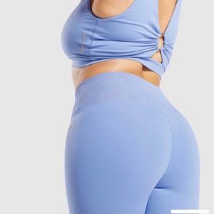 Gymshark x Whitney Simmons v2 SET Rib Waist Legging & Bra Beautiful blue (small)